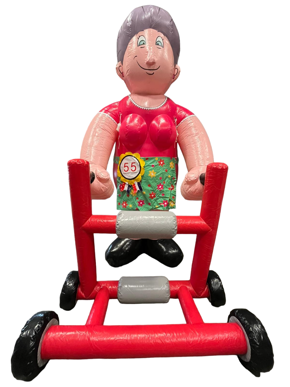 Verjaardagspop met rollator vrouw 55 jaar