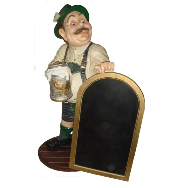 Beeld beier met bord