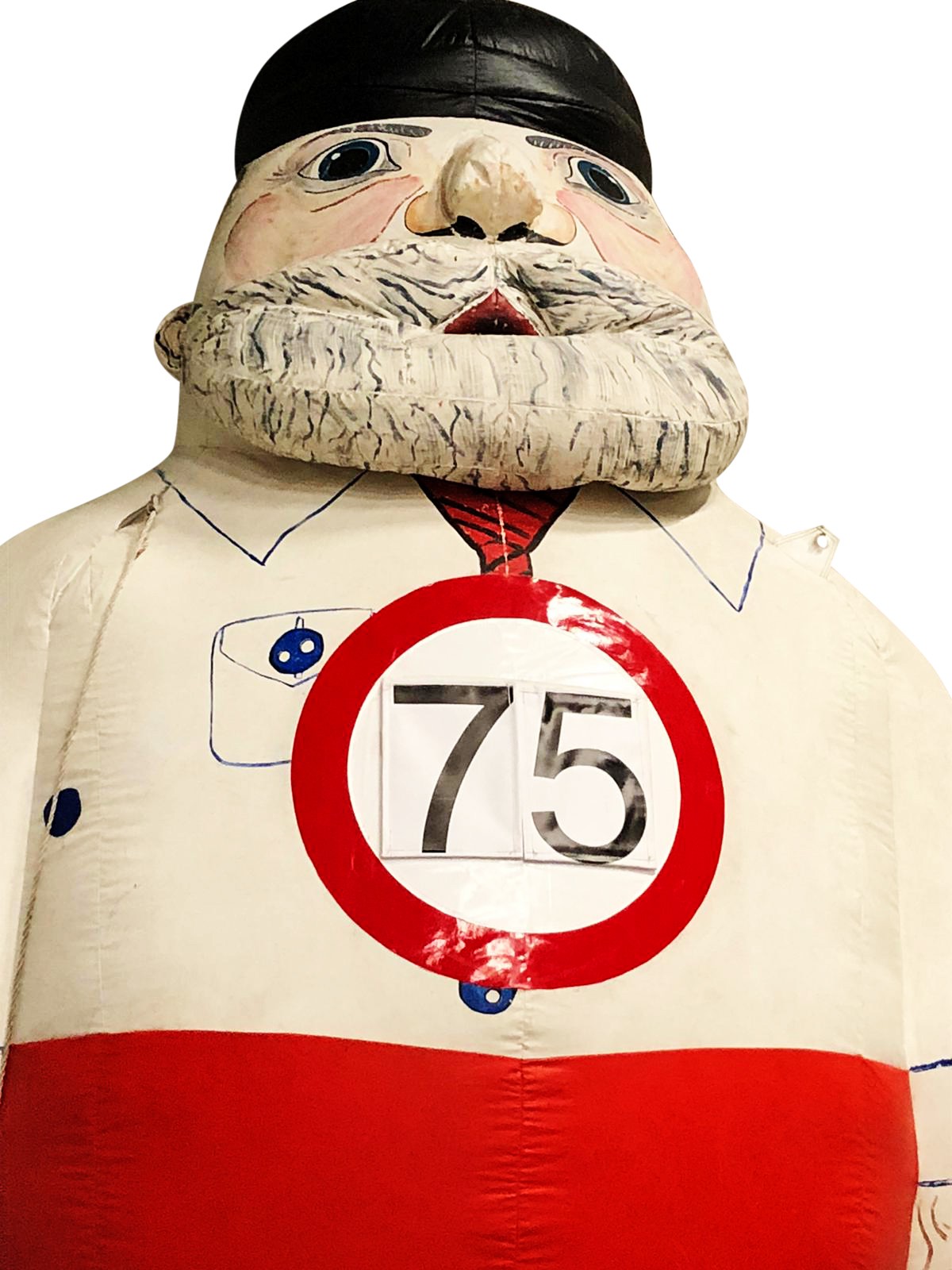 Verjaardagspop man met pet 75 jaar