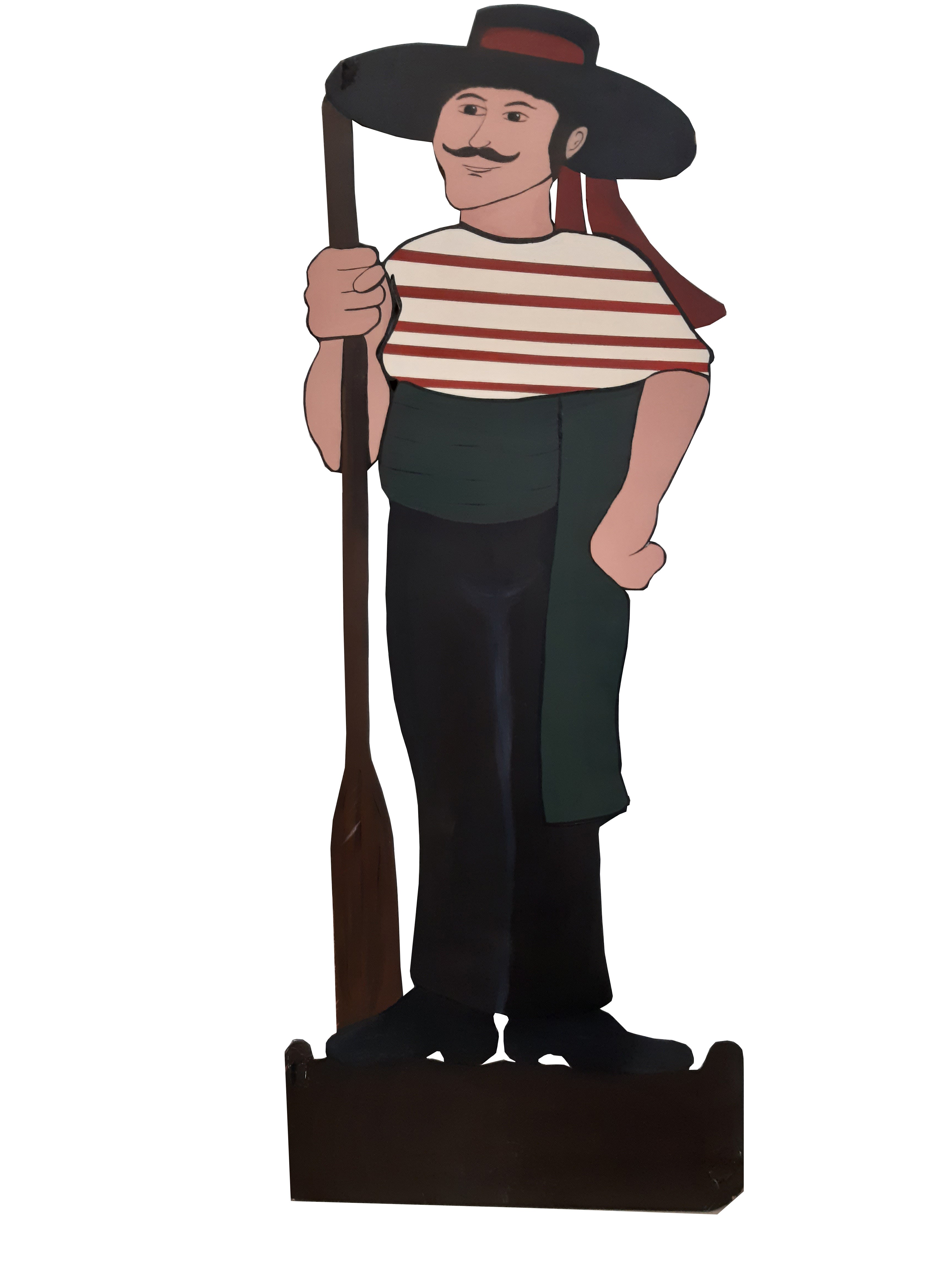 Verkoop - Zetstuk ; Italië gondelvaarder Venetië