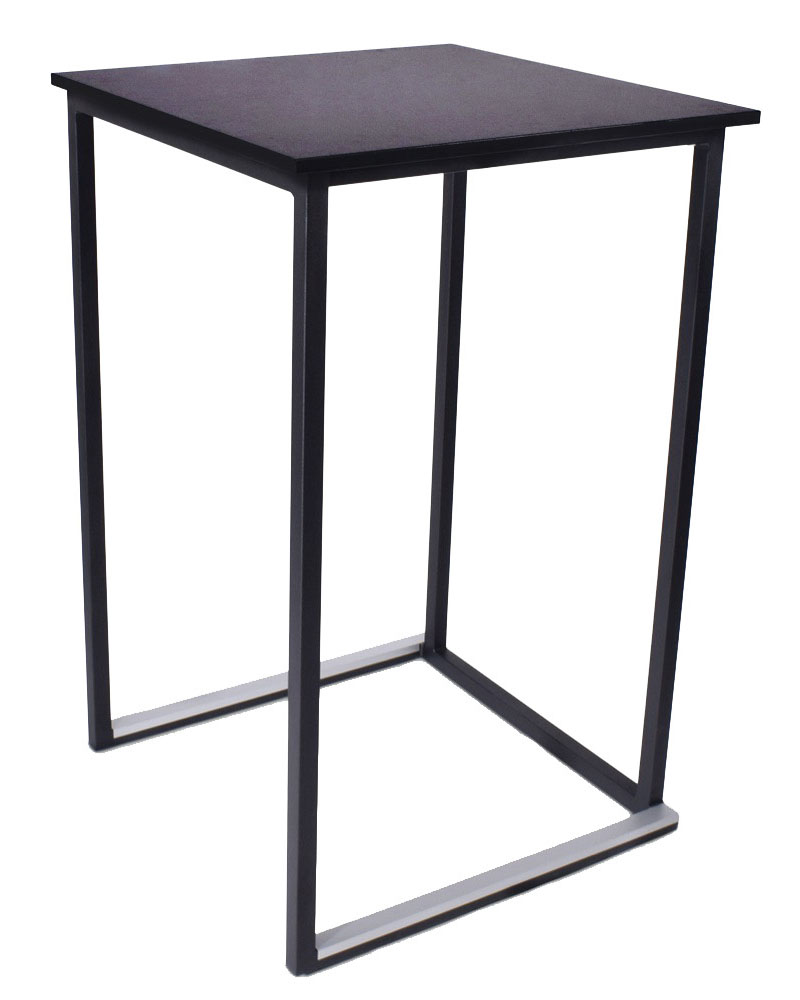 Statafel vierkant met zwart blad
