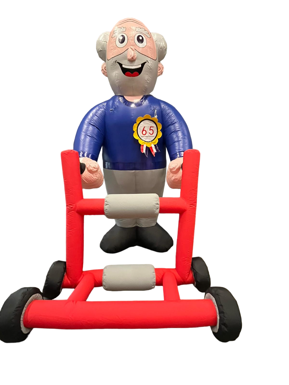Verjaardagspop met rollator man 65 jaar