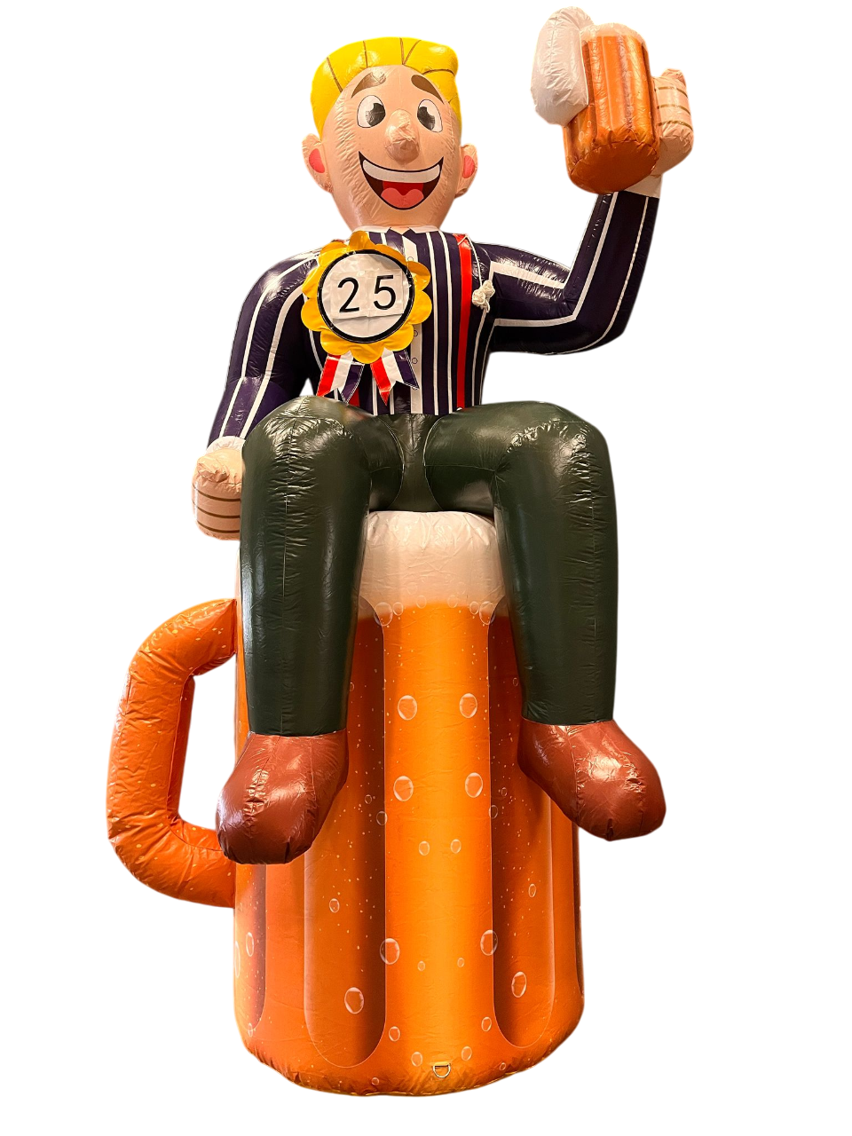 Verjaardagspop man op bierglas 25 jaar