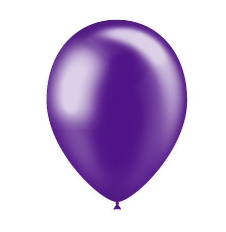 Ballonnen paars metallic per 100 stuks (omtrek 90/100 cm)