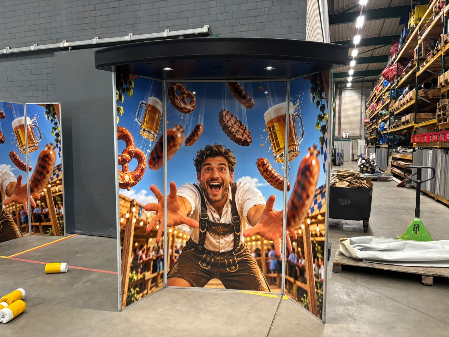 Bierpul vangspel B2,1 x D2 x H2,35 m.