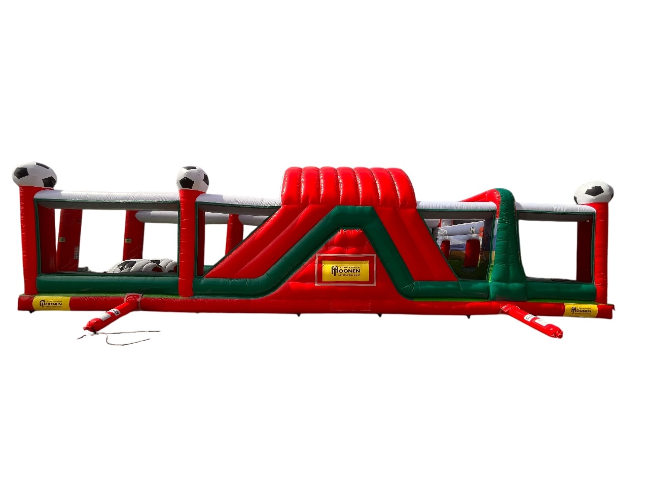 Hindernisbaan voetbal klimglij gedeelte